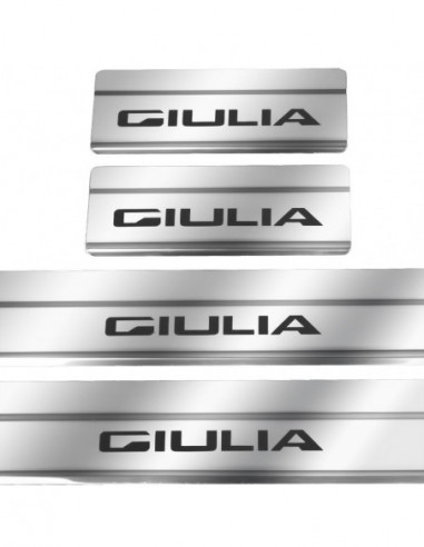 ALFA ROMEO GIULIA  Door sills kick plates   Stainless Steel 304 Mirror Finish