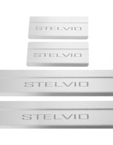 ALFA ROMEO STELVIO  Door sills kick plates   Stainless Steel 304 Mat Finish