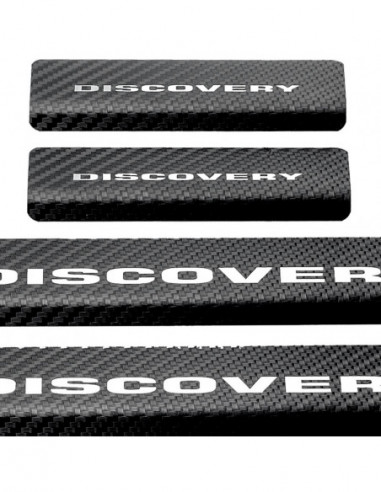 LAND ROVER DISCOVERY MK5 Door sills kick plates   Stainless Steel 304 Mirror Carbon Look Finish