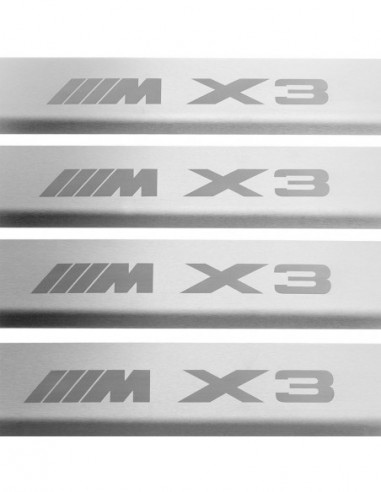 BMW X3 G01 Door sills kick plates X3 M TYPE1  Stainless Steel 304 Mat Finish