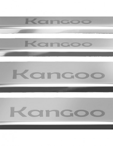 RENAULT KANGOO MK2 Plaques de seuil de porte   Acier inoxydable 304 Finition miroir