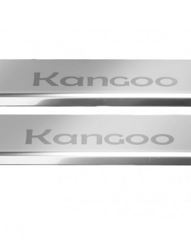 RENAULT KANGOO MK2 Plaques de seuil de porte  COMPACT Acier inoxydable 304 Finition miroir