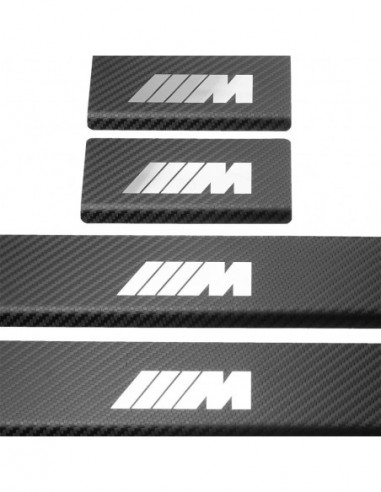 BMW 3 SERIES F30/F31 Door sills kick plates M TYPE1  Stainless Steel 304 Mirror Carbon Look Finish