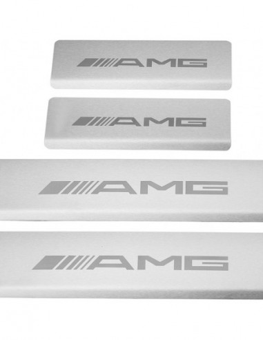 MERCEDES A W177 Door sills kick plates AMG  Stainless Steel 304 Mat Finish