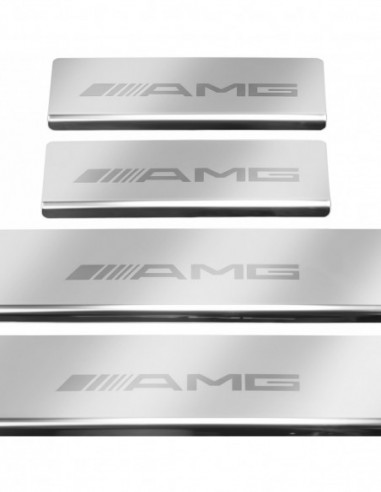 MERCEDES E W213 Door sills kick plates AMG  Stainless Steel 304 Mirror Finish