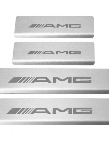 MERCEDES B W246 Door sills kick plates AMG  Stainless Steel 304 Mat Finish