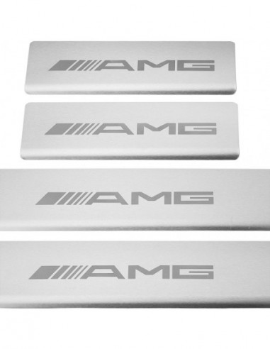 MERCEDES GLC X253 Door sills kick plates AMG  Stainless Steel 304 Mat Finish