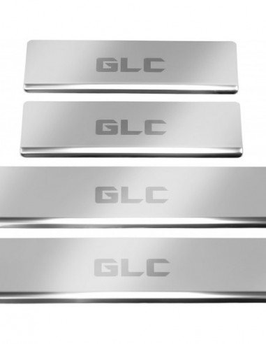 MERCEDES GLC X253 Door sills kick plates   Stainless Steel 304 Mirror Finish
