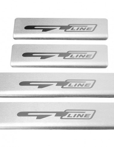 KIA PICANTO MK3 Door sills kick plates GT LINE  Stainless Steel 304 Mat Finish