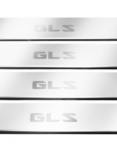 MERCEDES GLS X166 Door sills kick plates   Stainless Steel 304 Mirror Finish
