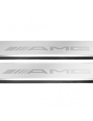 MERCEDES C COUPE C205 Door sills kick plates AMG  Stainless Steel 304 Mirror Finish