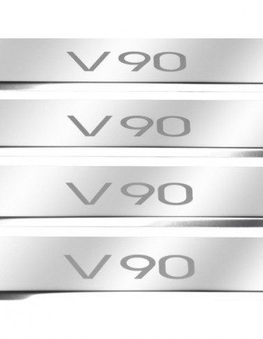 VOLVO V90 MK2 Door sills kick plates   Stainless Steel 304 Mirror Finish