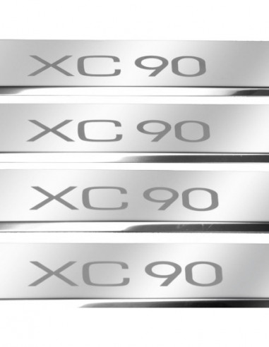 VOLVO XC90 MK2 Plaques de seuil de porte   Acier inoxydable 304 Finition miroir