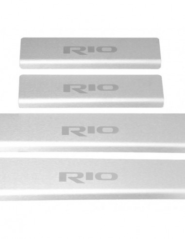 KIA RIO MK4 Plaques de seuil de porte   Acier inoxydable 304 fini mat