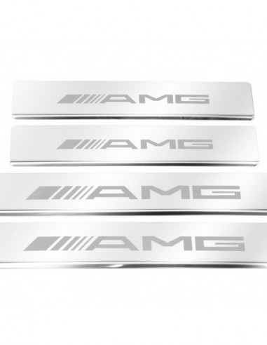MERCEDES GLE W166 Plaques de seuil de porte AMG  Acier inoxydable 304 Finition miroir