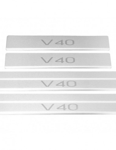 VOLVO V40 MK2 Door sills kick plates   Stainless Steel 304 Mat Finish