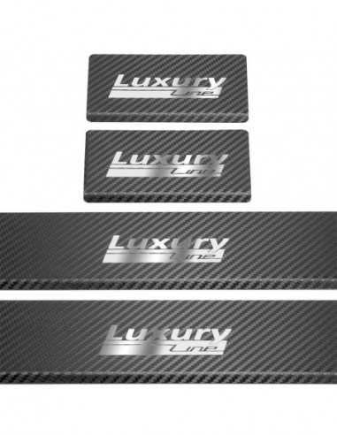 BMW 5 SERIES G30/G31 Door sills kick plates LUXURY LINE  Stainless Steel 304 Mirror Carbon Look Finish
