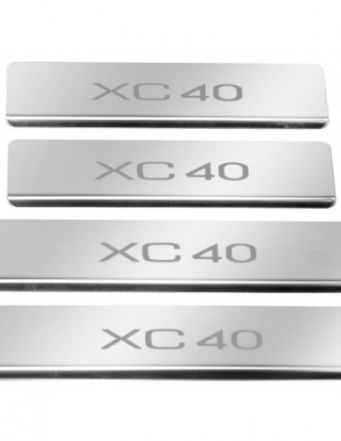 VOLVO XC40  Door sills kick plates   Stainless Steel 304 Mirror Finish