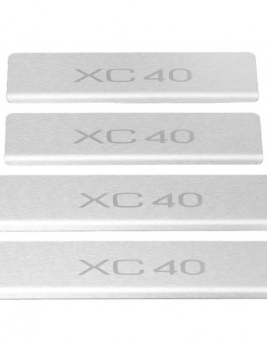 VOLVO XC40  Door sills kick plates   Stainless Steel 304 Mat Finish