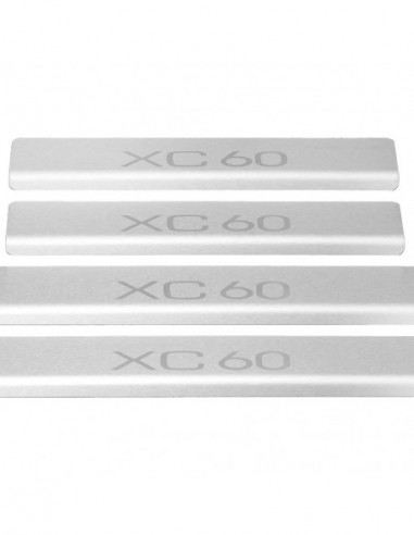 VOLVO XC40  Door sills kick plates   Stainless Steel 304 Mirror Carbon Look Finish