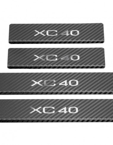 VOLVO XC60 MK2 Plaques de seuil de porte   Acier inoxydable 304 fini mat
