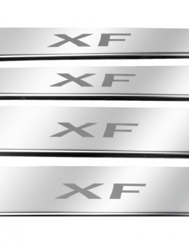 JAGUAR XF MK2 Door sills kick plates   Stainless Steel 304 Mirror Finish