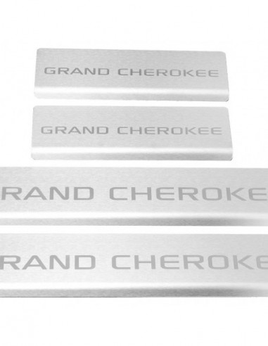 JEEP GRAND CHEROKEE MK4 WK2 Plaques de seuil de porte  Lifting Acier inoxydable 304 fini mat