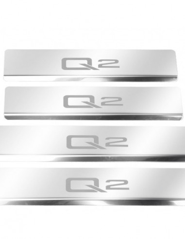 AUDI Q2  Door sills kick plates   Stainless Steel 304 Mirror Finish