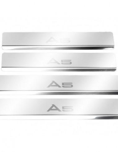 AUDI A5 B9 Door sills kick plates  Sportback Stainless Steel 304 Mirror Finish