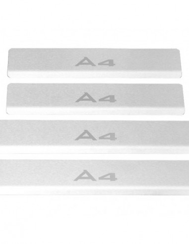 AUDI A4 B9 Door sills kick plates   Stainless Steel 304 Mat Finish