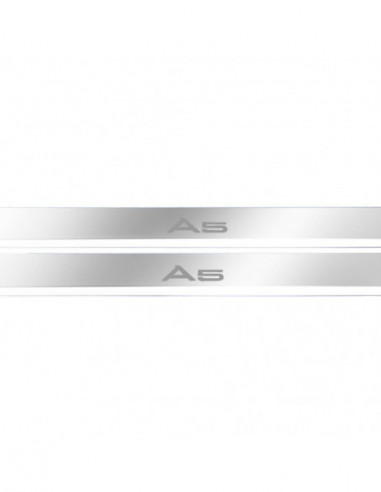 AUDI A5 B9 Plaques de seuil de porte   Acier inoxydable 304 Finition miroir
