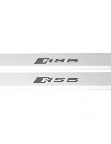 AUDI A5 B9 Door sills kick plates RS5  Stainless Steel 304 Mat Finish Black Inscriptions