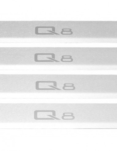 AUDI Q8  Plaques de seuil de porte   Acier inoxydable 304 fini mat