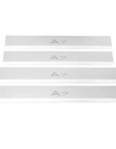 AUDI A7 4G9 Door sills kick plates   Stainless Steel 304 Mat Finish