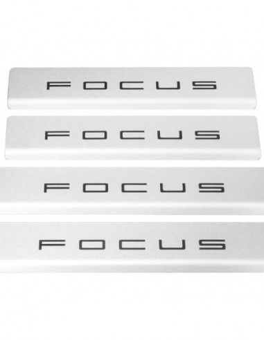 FORD FOCUS MK4 Door sills kick plates   Stainless Steel 304 Mat Finish Black Inscriptions