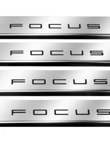 FORD FOCUS MK4 Einstiegsleisten Türschwellerleisten    Edelstahl 304 Spiegelnde Oberfläche Schwarze Inschriften