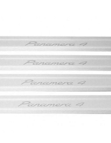 PORSCHE PANAMERA 971 Door sills kick plates PANAMERA 4  Stainless Steel 304 Mat Finish