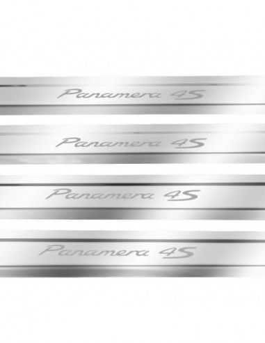 PORSCHE PANAMERA 971 Door sills kick plates PANAMERA 4S  Stainless Steel 304 Mirror Finish