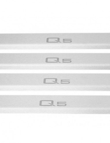 AUDI Q5 FY Door sills kick plates   Stainless Steel 304 Mat Finish
