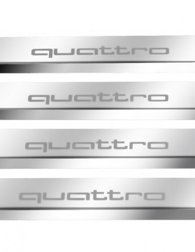 AUDI Q5 FY Plaques de seuil de porte QUATTRO  Acier inoxydable 304 Finition miroir
