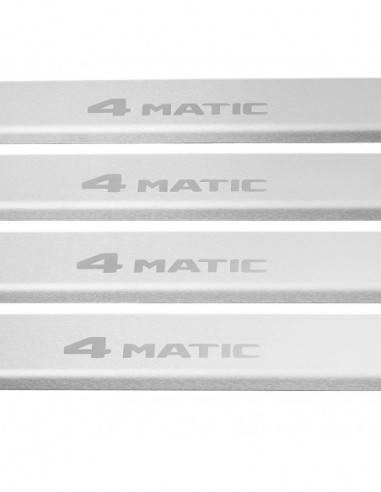 MERCEDES S W222 Door sills kick plates 4MATIC  Stainless Steel 304 Mat Finish