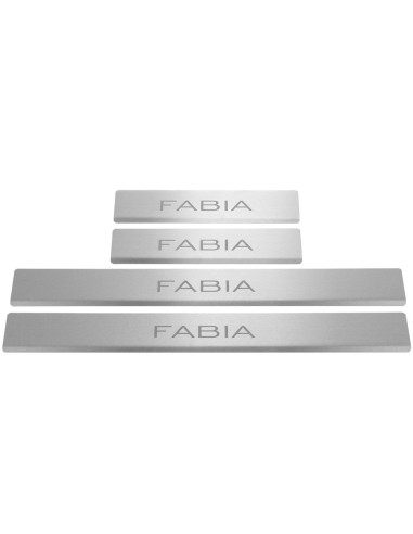 SKODA FABIA MK3 Door sills kick plates   Stainless Steel 304 Mat Finish