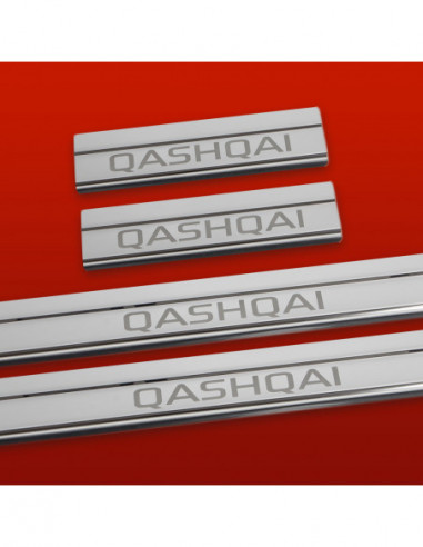 NISSAN QASHQAI MK1 Door sills kick plates   Stainless Steel 304 Mirror Finish