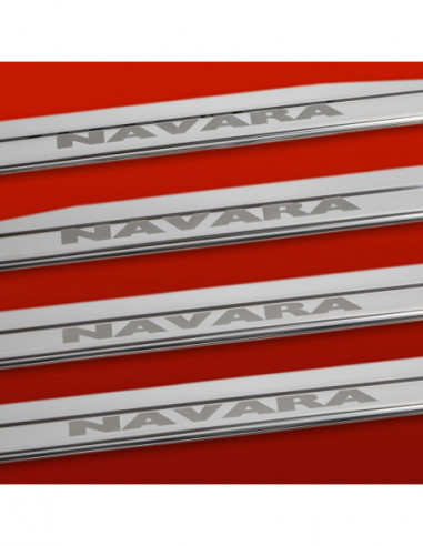 NISSAN NAVARA D40 Door sills kick plates  5 doors Stainless Steel 304 Mirror Finish