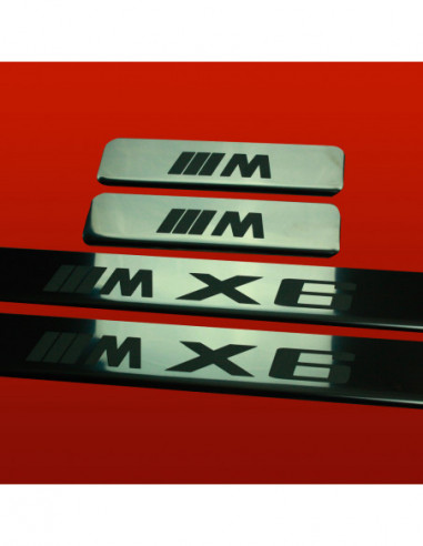 BMW X6 E71 Door sills kick plates M X6 TYPE1  Stainless Steel 304 Mirror Finish