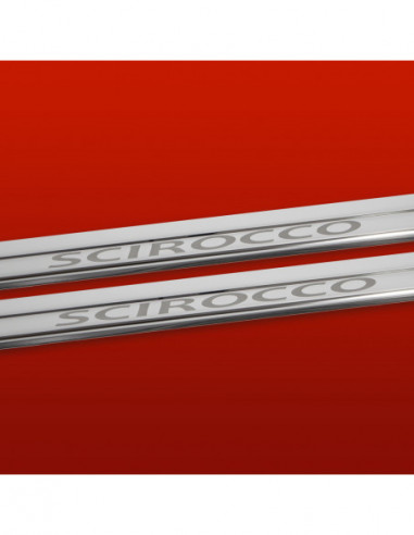 VW SCIROCCO MK3 Door sills kick plates   Stainless Steel 304 Mirror Finish