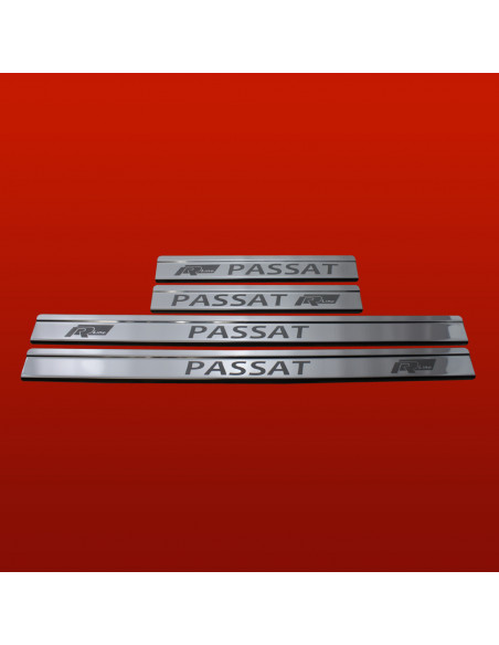 VOLKSWAGEN PASSAT B6 Plaques de seuil de porte PASSAT RLINE  Acier inoxydable 304 Finition miroir