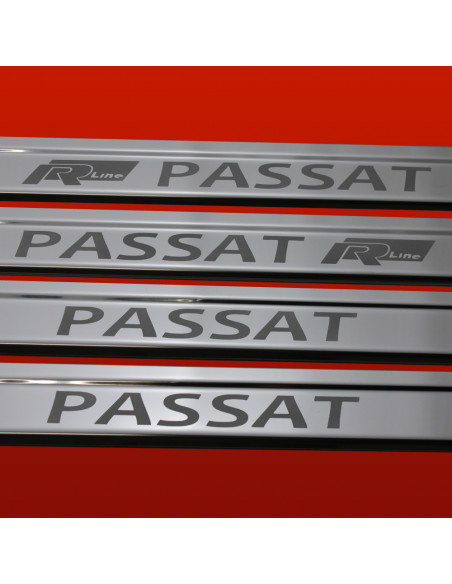 VOLKSWAGEN PASSAT B6 Plaques de seuil de porte PASSAT RLINE  Acier inoxydable 304 Finition miroir