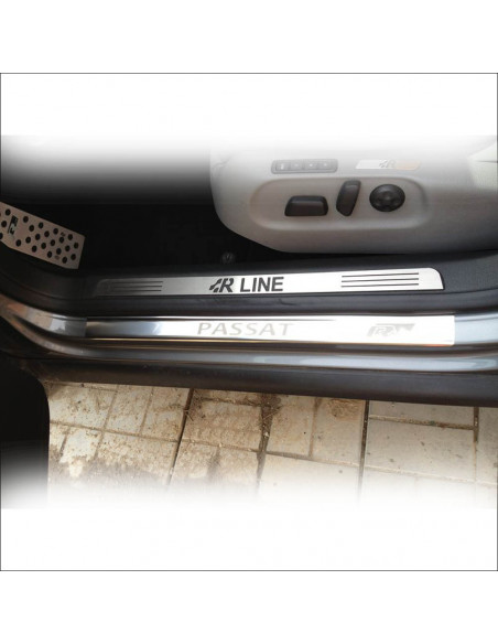 VOLKSWAGEN PASSAT B6 Plaques de seuil de porte PASSAT RLINE  Acier inoxydable 304 Finition miroir