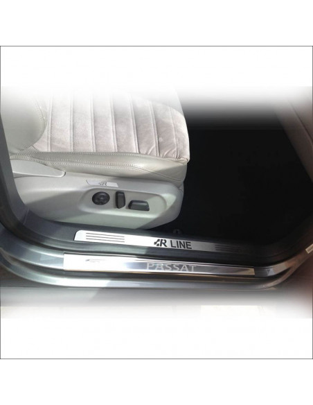 VOLKSWAGEN PASSAT B6 Plaques de seuil de porte PASSAT RLINE  Acier inoxydable 304 Finition miroir